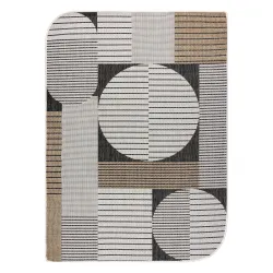 Tappeto ORGANIC 2769 Sisal Geometrico Crema / Nero - naturale, moderno forma irregolare