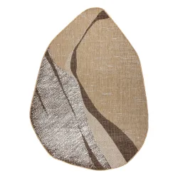 Tappeto ORGANIC 2739 Sisal Pietra naturale / crema - forma irregolare moderna