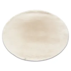 Tappeto BUNNY Rotondo Avorio IMITAZIONE PELLICCIA CONIGLIO