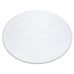 Tappeto LINDO rotondo bianco lavabile, antiscivolo, Shaggy - 2ND GRADE