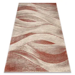 Tappeto FUSION 1617 crema / terracotta - Onde, moderno, astratto