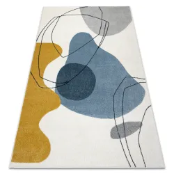 Tappeto FUSION 7158 bianco / giallo / blu - Geometrico, moderno, astratto