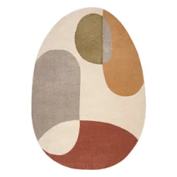Tappeto FUSION 5706 crema / terracotta Shape - Geometrico, moderno, astratto, irregolare