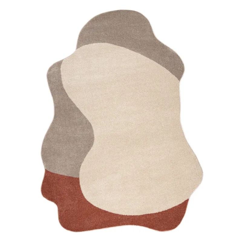 Dywan FUSION 5710 krem / terakota Shape - Abstrakcja, nowoczesny, abstrakcyjny, nieregularny