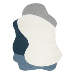 Tappeto FUSION 5710 bianco / blu marino Forma - Astrazione, moderno, astratto, irregolare