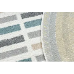 Dywan FUSION 5711 biały / ciemny zielony Shape - Geometryczny, nowoczesny, abstrakcyjny, nieregularny