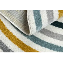 Dywan FUSION 5711 biały / ciemny zielony Shape - Geometryczny, nowoczesny, abstrakcyjny, nieregularny