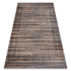 Tappeto in lana NAIN Cornice, rombi 1277/51655 beige / grigio / marrone