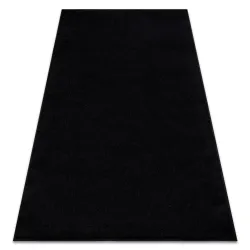 Tappeto ETON PLUS nero tinta unita, monocromatico, liscio