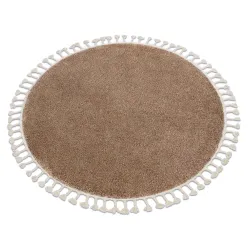 Tappeto BERBER 9000 cerchio beige Frange berbera marocchina shaggy