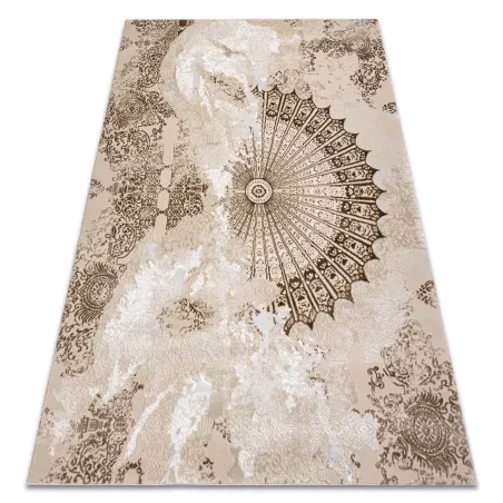 Dywan ALLURE 5715 Abstrakcja - Strukturalny, stylowy, glamour beż / biały