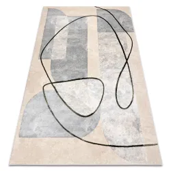 Tappeto ALLURE 9980 Geometrico - Strutturato, elegante, glamour beige / verde