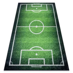 Tappeto lavabile BAMBINO 58690 Campo da calcio, pallone da calcio per bambini antiscivolo - verde