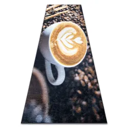 Tappeto lavabile ANDRE 33210 Caffè, per cucina, antiscivolo - marrone
