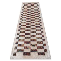 Tappeto lavabile ANDRE 43780 Geometrico antiscivolo - beige / terracotta