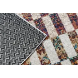 Dywan do prania ANDRE 43780 Geometryczny antypoślizgowy - beż / terakota