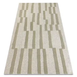 Tappeto FLUX 461.109.SA401 Lana OSTA - Geometrico, strutturale, Loft Grigio / Verde