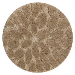 Tappeto da bagno SUPREME rotondo STONES pietre, antiscivolo, morbido - beige