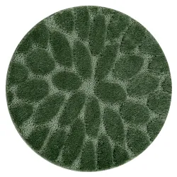 Tappeto da bagno SUPREME rotondo STONES pietre, antiscivolo, morbido - verde