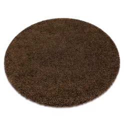 Tappeto SOFFI rotondo shaggy 5cm marrone - 2° SCELTA