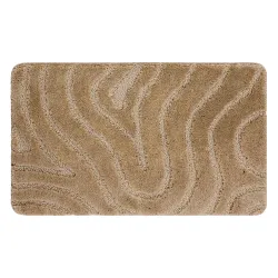 Tappeto da bagno SUPREME WAVES onde, antiscivolo, morbido - beige