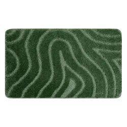 Tappeto da bagno SUPREME WAVES onde, antiscivolo, morbido - verde