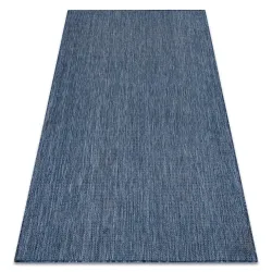Tappeto di corda sisal SION A5165A mélange tessitura piatta blu marino