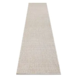Tappeto, passatoia di corda sisal SION A5165A mélange tessitura piatta ecru / crema