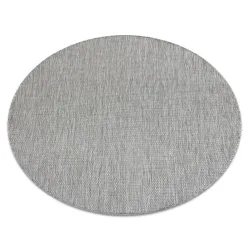 Tappeto IN CORDA SISAL SION cerchio A5165A Melange tessitura piatta grigio