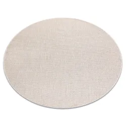 Tappeto IN CORDA SISAL SION rotondo A5165A Melange tessuto piatto ecru / crema