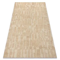 Tappeto FLUX 461.133.SA132 Lana OSTA - Geometrico, strutturato, Loft Crema / Beige