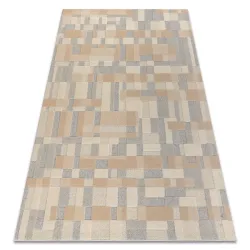 Tappeto FLUX 461.117.SA130 lana OSTA - Geometrico, strutturale, loft beige / grigio