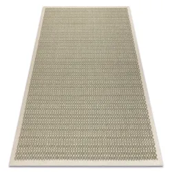 Tappeto FLUX 461.139.SA400 lana OSTA - Geometrico, strutturale, loft verde / beige