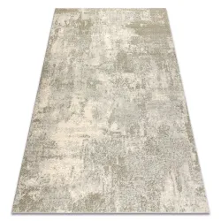 Tappeto FLUX 461.121.SA991 misto lana OSTA - Astrazione, strutturato, stile loft verde / beige