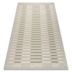 Tappeto FLUX 461.124.SA400 misto lana OSTA - Geometrico, strutturato, stile loft grigio / verde