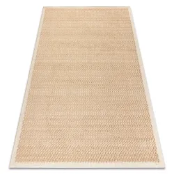 Tappeto FLUX 461.139.SA130 lana OSTA - Geometrico, strutturato, stile loft beige / crema