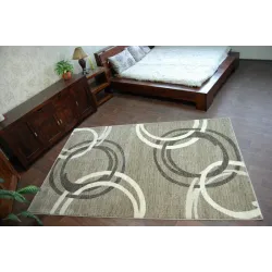 Tappeto moderno beige e marrone, perfetto per ogni ambiente