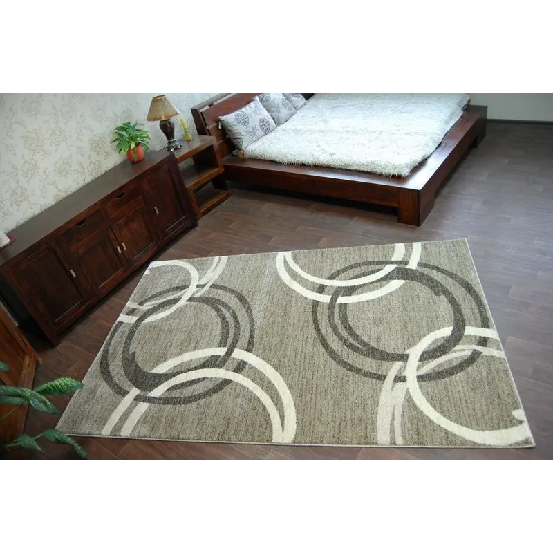 Tappeto moderno beige e marrone, perfetto per ogni ambiente