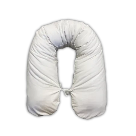 Federa cuscino neonato bianca 25x145 cm in morbido tessuto