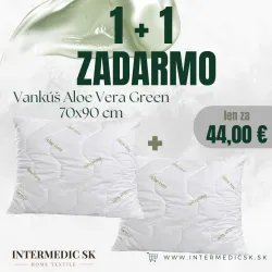 1+1 GRATIS Cuscino Aloe Vera Green 70x90 cm – Ipoallergenico (2 pz)