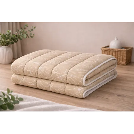 Piumone 4 stagioni in microfibra beige 140x200 cm, elegante e confortevole