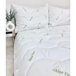 Set estivo Piumone + Cuscino Aloe Vera Green 140x200/70x90 cm