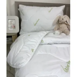 Set estivo per bambini con piumone e cuscino Aloe Vera Green 100 g/m² 90x130/45x65 cm