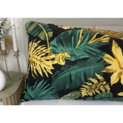 Federa Jungle Black – 100% Cotone, 125 g/m², 50x150 cm, Cerniere