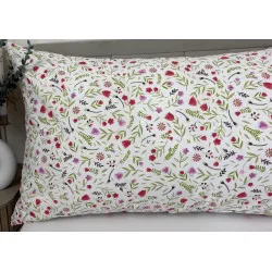 Federa in cotone Fiori Viola 50x150 cm