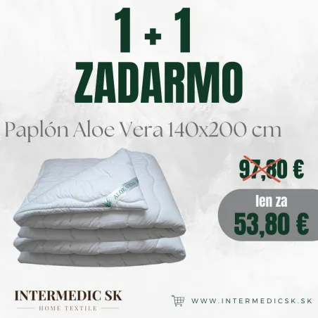 Piumone Aloe Vera 140x200 cm, microfibra ipoallergenica per tutte le stagioni