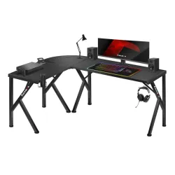Scrivania Gaming Angolare Hero 6.3 Nero 154 cm