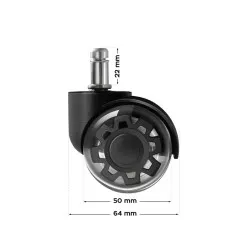 Ruote Wheels 3.0 Nero per Sedie 6