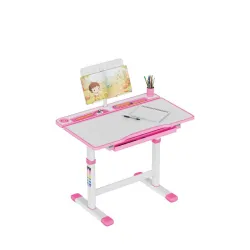 Scrivania Bambino Study 3.0 Rosa Regolabile 66 cm