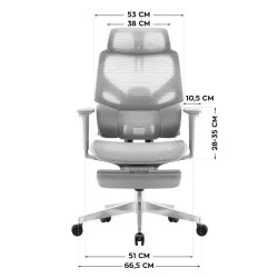 Sedia gaming ergonomica Expert 8.7 grigio Mesh 12